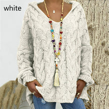 Load image into Gallery viewer, New Women&#39;s Warm Hooded Long-sleeved Knitted Sweater Cardigan
