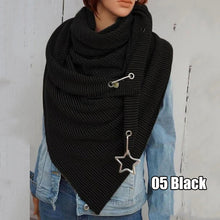 Load image into Gallery viewer, Women Fashion Star Pendant Button Shawl Scarf
