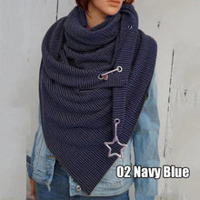 Load image into Gallery viewer, Women Fashion Star Pendant Button Shawl Scarf
