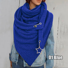 Load image into Gallery viewer, Women Fashion Star Pendant Button Shawl Scarf
