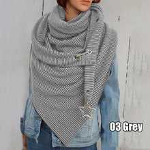 Load image into Gallery viewer, Women Fashion Star Pendant Button Shawl Scarf
