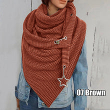Load image into Gallery viewer, Women Fashion Star Pendant Button Shawl Scarf
