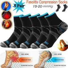 Load image into Gallery viewer, 5 Pairs Plantar Fasciitis Socks
