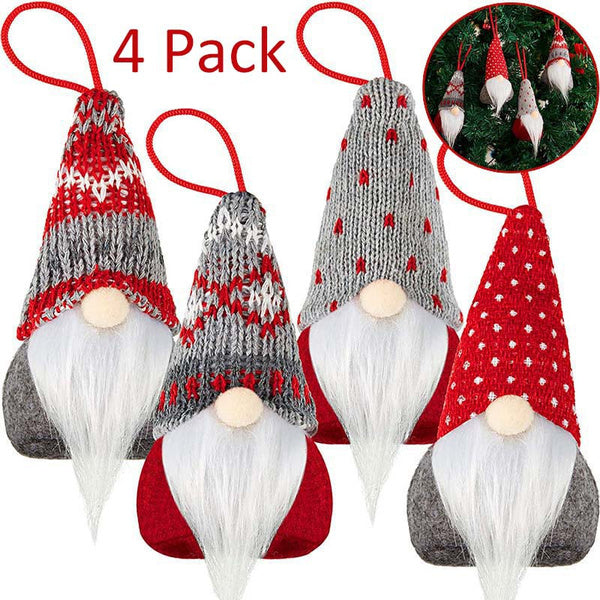 4 Pack Gnome Christmas Ornaments Home Decor