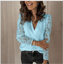 Load image into Gallery viewer, Women&#39;s Casual Long Sleeve Tee Shirts V-neck Pullovers
