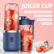 Load image into Gallery viewer, 6 Blades Portable Juicer Cup Juicer Fruit Juice Cup
