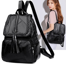 Load image into Gallery viewer, Fashion Leisure Women&#39;s Backpack Travel Soft PU Leather Handbag Shoulder Bag
