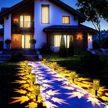Load image into Gallery viewer, 2 Pack Solar maple leaf Lights Outdoor Garden
