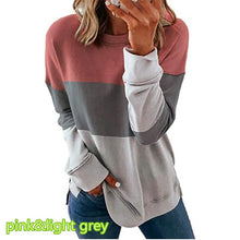 Load image into Gallery viewer, Autumn and Winter Women&#39;s Color Stitching Long Sleeve Casual T-shirt
