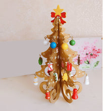 Load image into Gallery viewer, Christmas Tree DIY Stereo Wooden Christmas Tree Scene Layout Christmas Decoration
