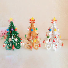 Load image into Gallery viewer, Christmas Tree DIY Stereo Wooden Christmas Tree Scene Layout Christmas Decoration
