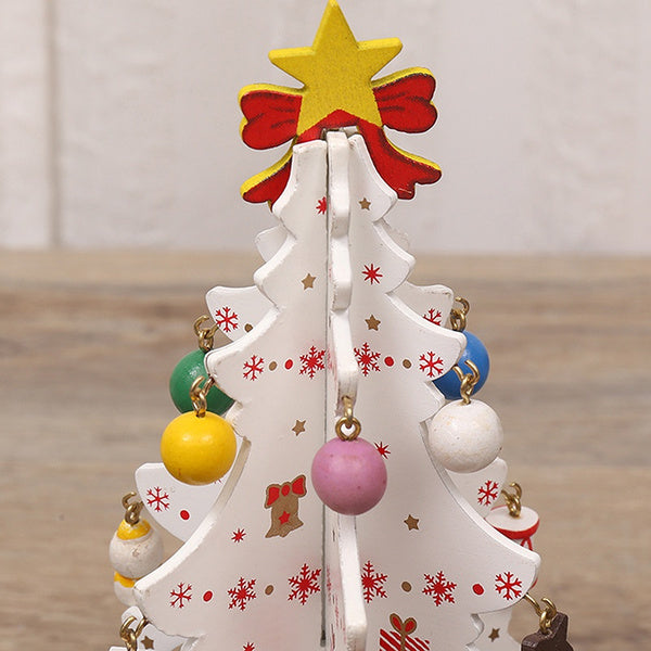 Christmas Tree DIY Stereo Wooden Christmas Tree Scene Layout Christmas Decoration