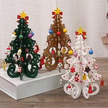 Load image into Gallery viewer, Christmas Tree DIY Stereo Wooden Christmas Tree Scene Layout Christmas Decoration
