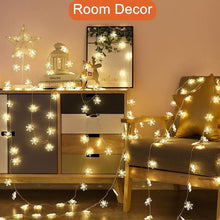 Load image into Gallery viewer, 6M 40Lamp Snowflake Fairy String Lights
