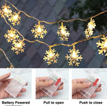 Load image into Gallery viewer, 6M 40Lamp Snowflake Fairy String Lights
