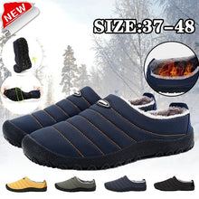 Load image into Gallery viewer, New Men Winter Warm Slip on Slippers Indoor Outdoor Plush Slippers

