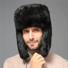 Load image into Gallery viewer, Winter Fur Hat Thickened Heat and Cold-proof Outdoor Cotton Ear Cap
