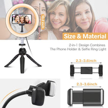 Load image into Gallery viewer, 6&quot; LED Ring Light with Tripod Stand &amp; Phone Holder
