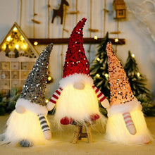 Load image into Gallery viewer, 3 Pcs Santa Gnome Creative Present Cartoon Plush Doll Glowing Dwarf
