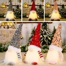 Load image into Gallery viewer, 3 Pcs Santa Gnome Creative Present Cartoon Plush Doll Glowing Dwarf
