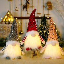 Load image into Gallery viewer, 3 Pcs Santa Gnome Creative Present Cartoon Plush Doll Glowing Dwarf
