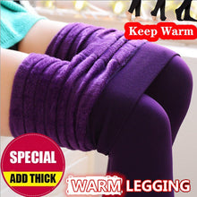 Load image into Gallery viewer, Fashion Women Autumn Winter Thick Warm Brushed Lining Stretch Fleece Pants
