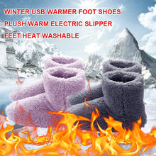 Load image into Gallery viewer, Electric Heated Shoes Winter Warmer USB Charging Comfortable Plush Thermal Boot
