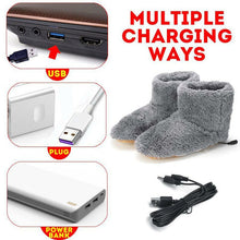 Load image into Gallery viewer, Electric Heated Shoes Winter Warmer USB Charging Comfortable Plush Thermal Boot
