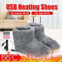 Load image into Gallery viewer, Electric Heated Shoes Winter Warmer USB Charging Comfortable Plush Thermal Boot

