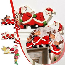 Load image into Gallery viewer, Christmas Door Frame Decorations Wooden Decorations Santa  Elk Wood Crafts Christmas Decorations
