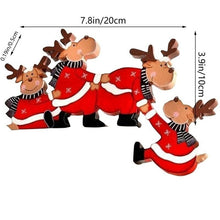 Load image into Gallery viewer, Christmas Door Frame Decorations Wooden Decorations Santa  Elk Wood Crafts Christmas Decorations
