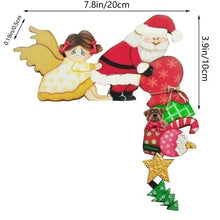 Load image into Gallery viewer, Christmas Door Frame Decorations Wooden Decorations Santa  Elk Wood Crafts Christmas Decorations
