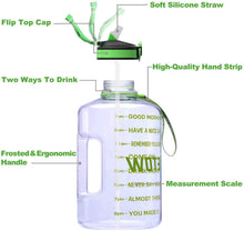 Load image into Gallery viewer, 2.2L Gallon Water Bottle with Straw and Time Marker
