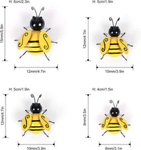 Load image into Gallery viewer, 4pcs Metal Bumble Bee Decorations
