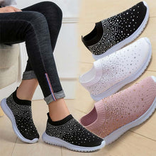 Load image into Gallery viewer, New Colors Women Fashion Rainbow Flat Shoes Knitting Breathable Mesh Sneakers
