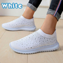 Load image into Gallery viewer, New Colors Women Fashion Rainbow Flat Shoes Knitting Breathable Mesh Sneakers
