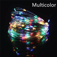 Load image into Gallery viewer, 10M 100 LED Battery Powered LED Copper Wire Fairy String Light Waterproof For Garden Outdoor Party Christmas Decor
