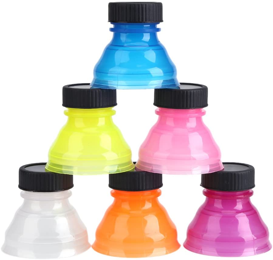 6 Pack Clear Soda Can Covers Lids