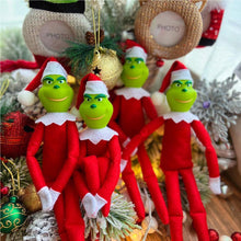 Load image into Gallery viewer, 2 Pcs The Grinch on The Shelf Elf Doll Grinch Christmas Decorations Green Monster Elf Doll Suitable
