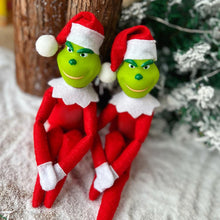 Load image into Gallery viewer, 2 Pcs The Grinch on The Shelf Elf Doll Grinch Christmas Decorations Green Monster Elf Doll Suitable
