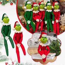 Load image into Gallery viewer, 2 Pcs The Grinch on The Shelf Elf Doll Grinch Christmas Decorations Green Monster Elf Doll Suitable
