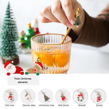 Load image into Gallery viewer, 6Pcs Christmas Coffee Spoons Stainless Steel Tea Scoops Kids Spoon Set

