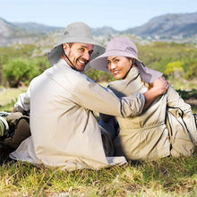 Load image into Gallery viewer, Wide Brim Sun Hat with Neck Flap
