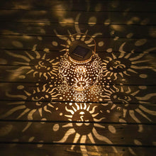 Load image into Gallery viewer, 2 Pack Metal Moon Star Sun Solar Outdoor Lamps
