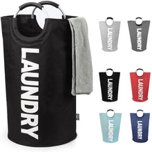 Load image into Gallery viewer, Collapsible Fabric Laundry Hamper
