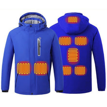 Load image into Gallery viewer, USB Heating Hooded 8 Zone Heated Men Jackets Waterproof Outdoor Coat Windbreaker

