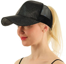 Load image into Gallery viewer, New Glitter Ponytail Baseball Cap
