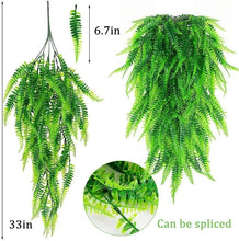 Load image into Gallery viewer, Persian fern Leaves Vines Room Decor Hanging Artificial Plant Plastic Leaf
