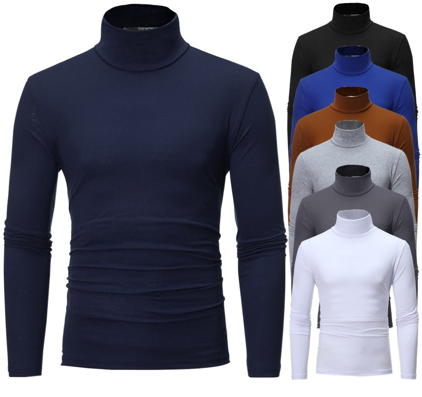 Men's Turtleneck Thin Long Sleeve T-Shirt