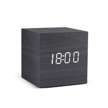 Load image into Gallery viewer, Alarm Clock LED Wooden Watch Table Voice Control
